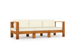 Sofá de jardín VIDAXL Blanco Madera de acacia (70x65x60 cm)