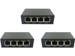 3 Conmutadores De Red Gigabit Poe De 4 Puertos 100/1000m Ieee802