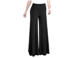 2026-pantalones De Lujo Amplios Para Mujer De Alta Cintura Elásticos Cómodos Casuales Para Descanso L Negro