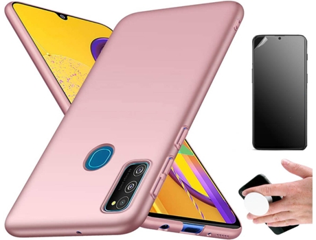 Kit Carcasa Y Protector Oppo A53 Ultimatte Turtleshell Y Popsocket Rosa