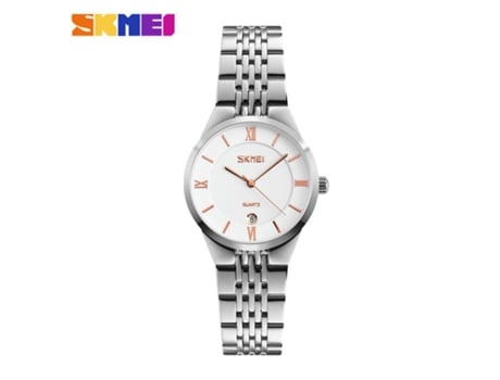 Relojes de Pareja Relojes de Acero Inoxidable Relojes de Pulsera con Fecha de Cuarzo para Hombres y Mujeres-Aguja de Platino para Mujer LUUCOZK