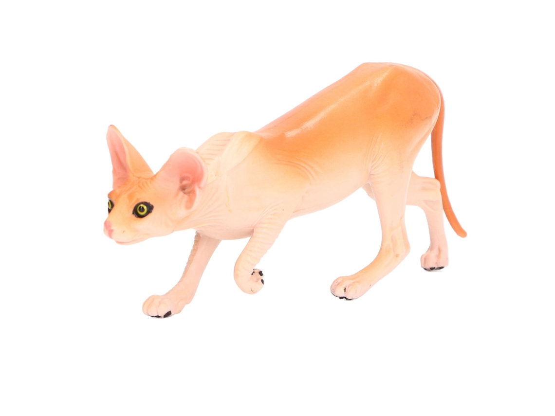 Figura de juguete de gato sin pelo simulado Ats Model para decoración de oficina infantil PL127 1834