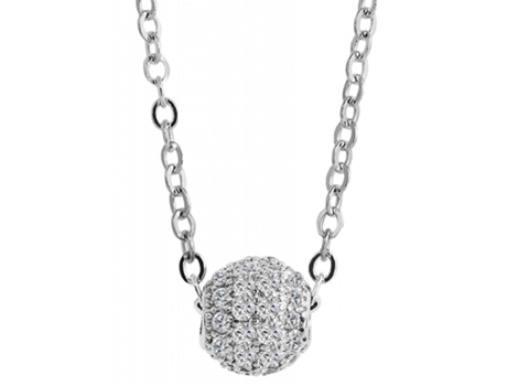 Collar en Plata de Ley 925 Gracy con Circonias Bañado en Rodio
