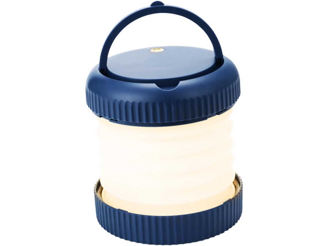 Lámpara De Tienda De Campaña Led Azul Plegable De Abs, Recargable Por Usb, Luz Portátil Multifuncional Para Acampar.
