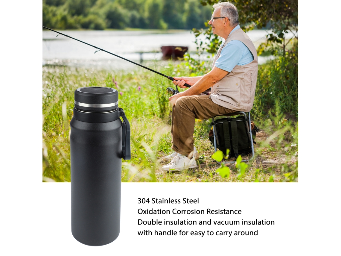 Botella Térmica De Acero Inoxidable 304 De 1000 Ml Con Aislamiento Al Vacío Para Deportes Al Aire Libre.