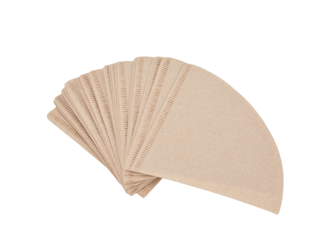 40 Filtros De Papel Desechables De Pulpa De Madera Natural Para Cafeteras De Goteo.