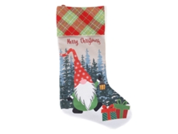 Calcetín navideño decorativo con diseño de muñeca sin rostro, bolsa de regalo para niños