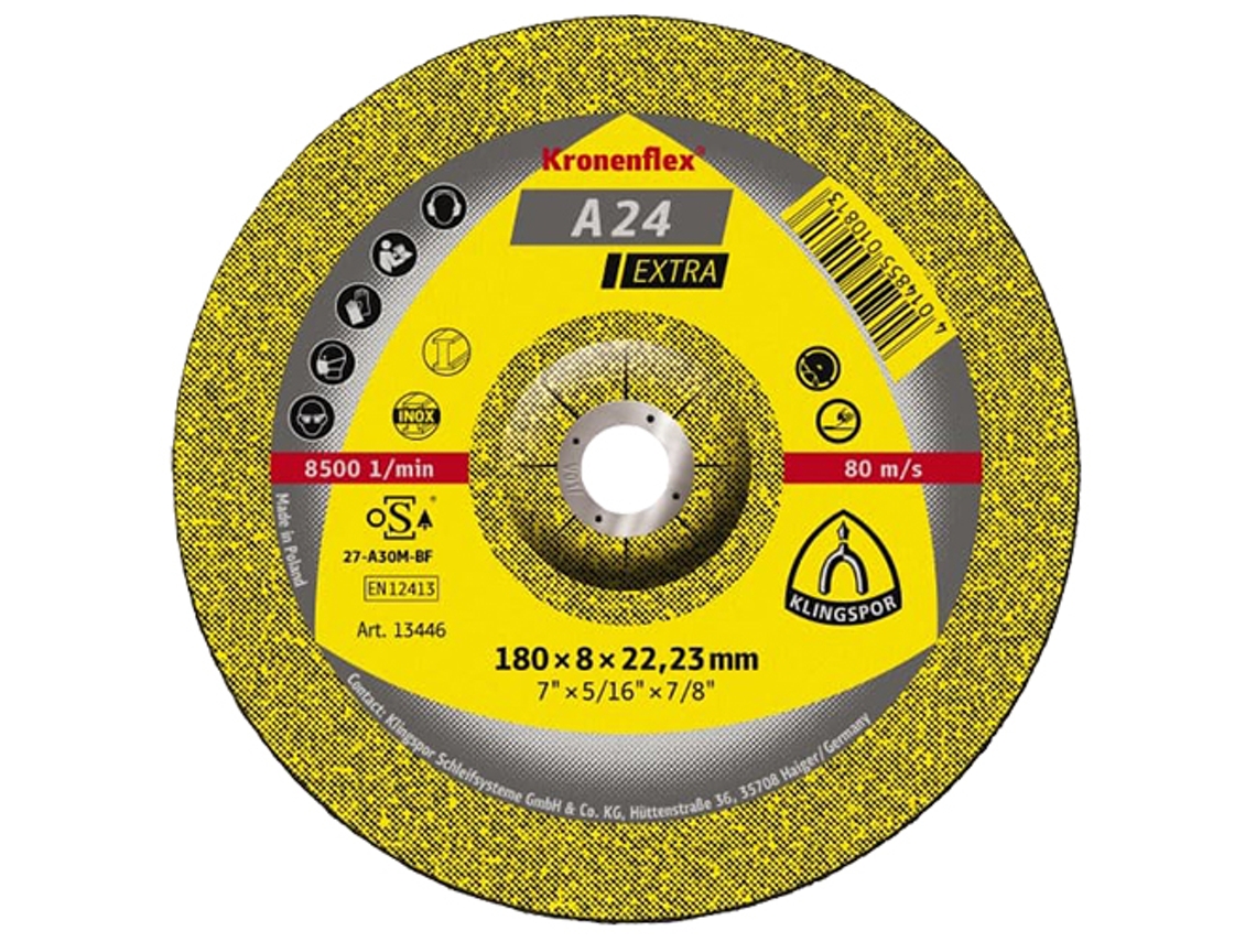 Disco Abrasivo de Corte Acero KLINGSPOR a 24 Extra 125X2.5Mm 50070280