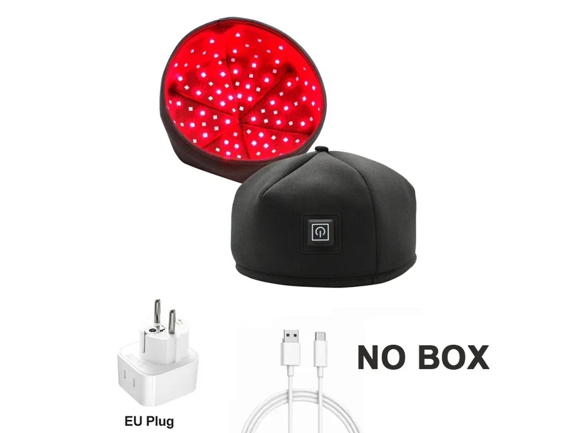 Gorra de luz roja MDUG para el crecimiento del cabello y la prevención de la caída del cabello (negra)