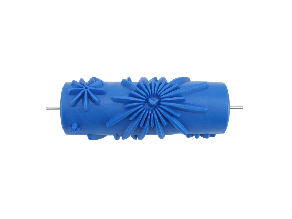 Rueda Decorativa Texturizada De Goma Con Patrón Espiral Azul Para Muebles Y Textiles De Pared 098y