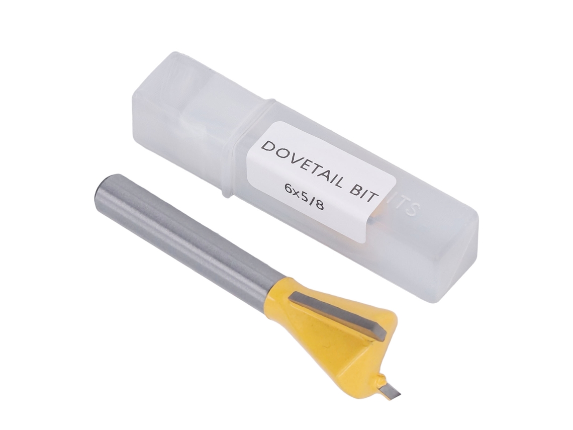 Broca De Cola De Milano De Carburo De Tungsteno Con Vástago De 6 Mm Y Revestimiento De Ptfe Amarillo.