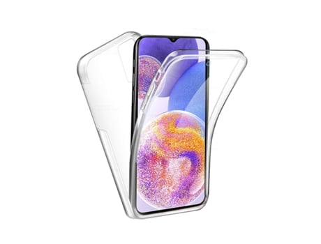 Estuche De Protección Contra Impactos 3x1 360 ° Para Samsung Galaxy A23 5G - Transparente