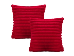 Funda De Almohada De Felpa Polar De Doble Cara, A Rayas