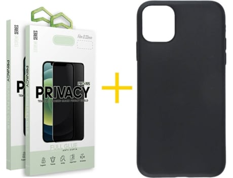 Carcasa + 2 Protectores de Pantalla para iPhone 12 Pro Max SKYHE Negro