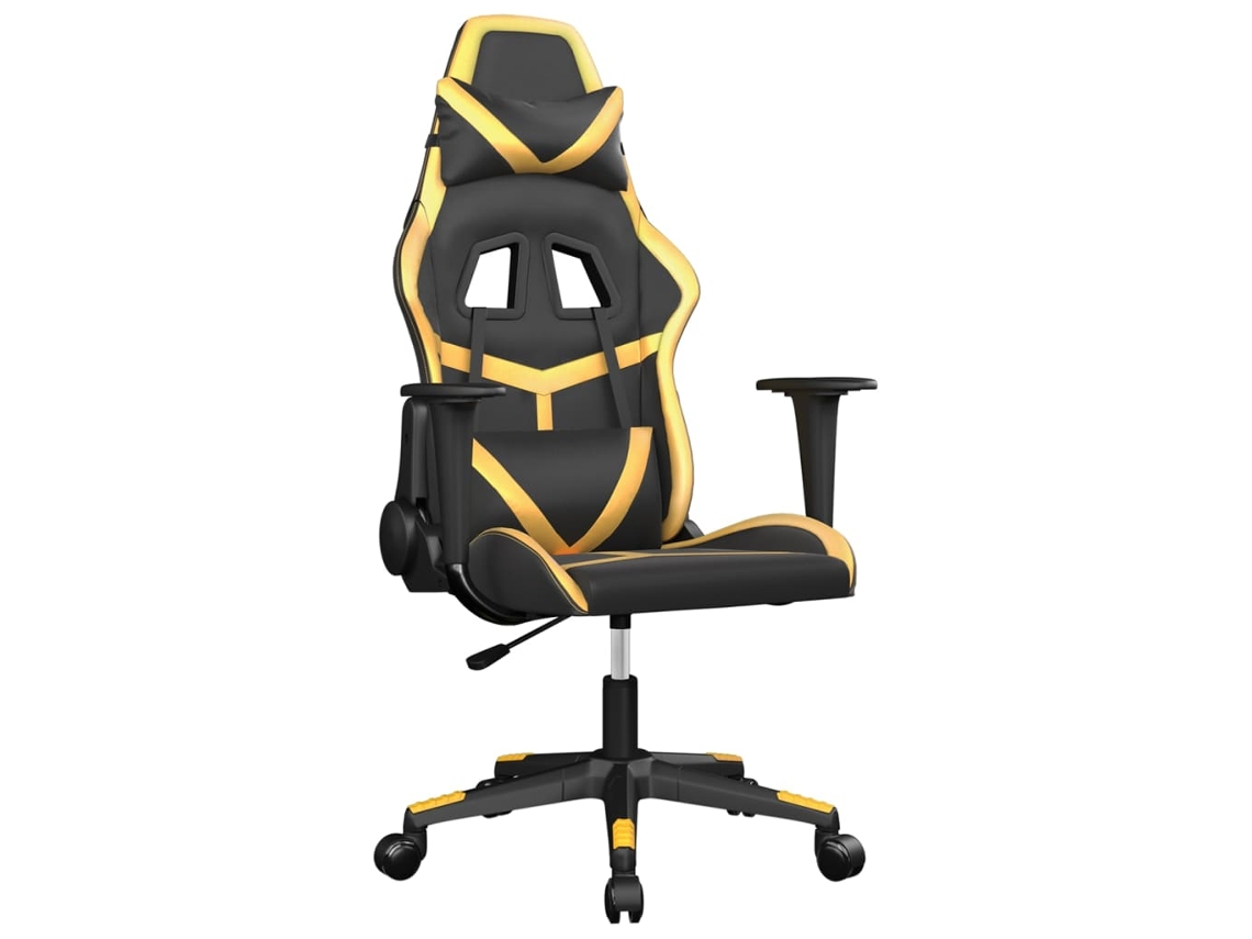 Silla Gaming VIDAXL Negro Cuero artificial (67x64x127 cm)