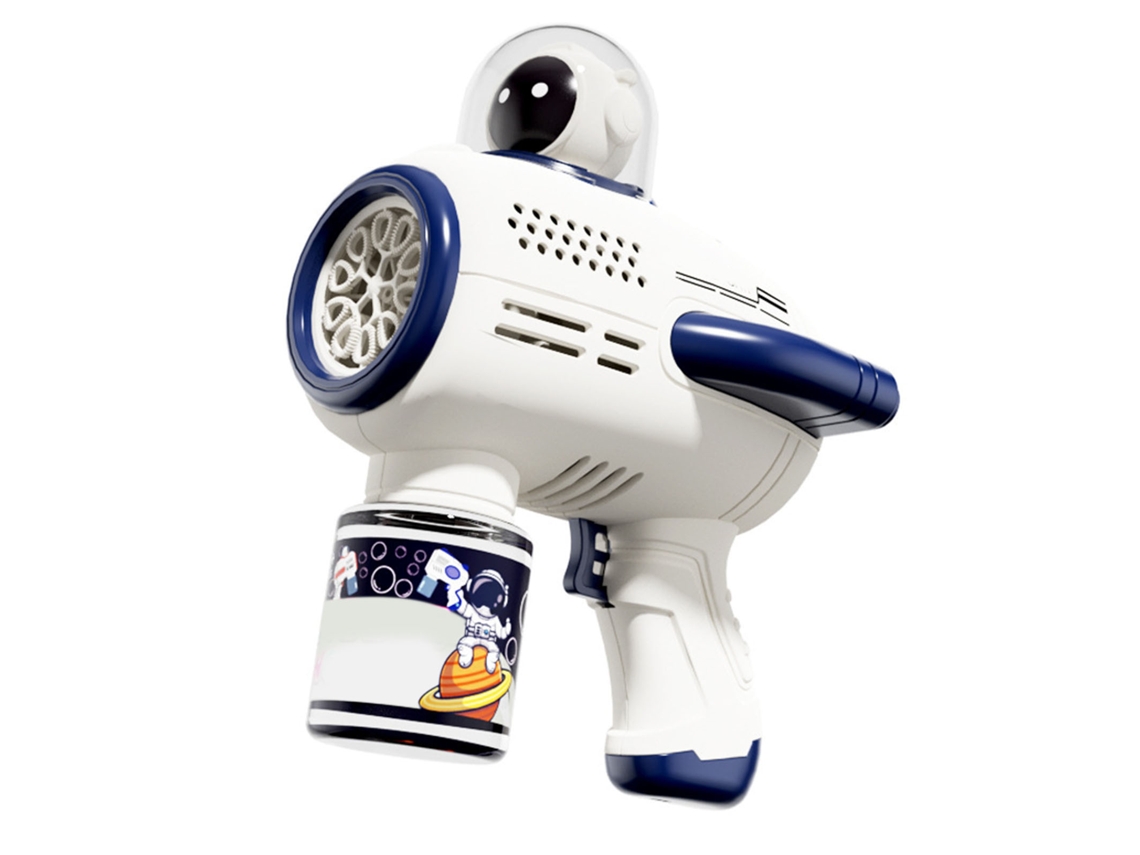 Máquina De Burbujas Automática Portátil Con Solución, 10 Agujeros, Juguete Para Exteriores Para Niños, Regalo De Cumpleaños, Azul