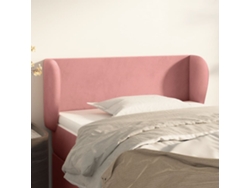 Cabecero De Terciopelo Rosa 103x23x78/88 Cm