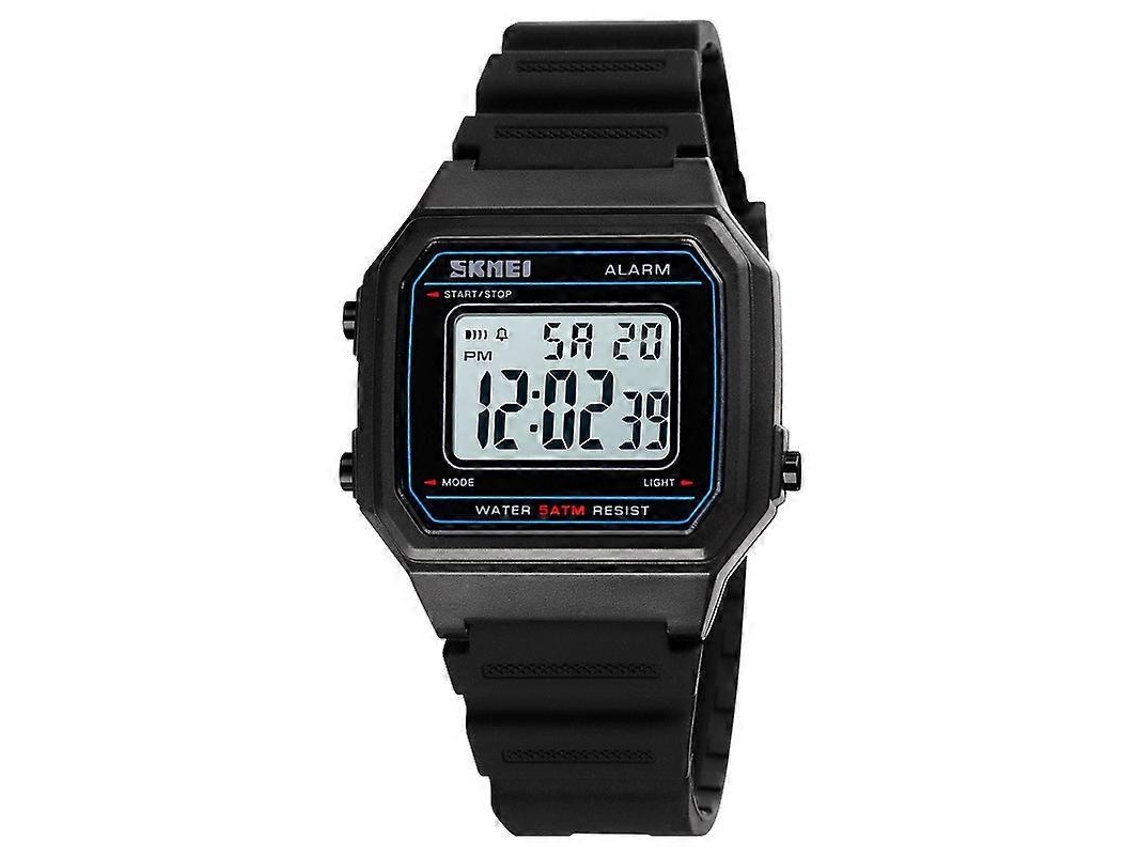 Reloj deportivo digital multifuncional luminoso Skmei 1698, resistente al agua hasta 50 metros, con hebilla cuadrada.