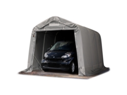 Carpa portátil para garaje de PVC de 2,4 x 3,6 m, 800 N, refugio de almacenamiento compacto, 100 % impermeable, gris, Toolport