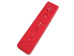 Mando recto rojo YUNZII Wii y mando curvo izquierdo con funda de silicona y correa de muñeca (tipo "muslo de pollo")
