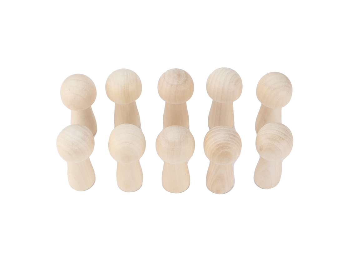 10 Mini Setas De Madera Adorables Para Decorar Y Pintar, Ideales Para Niños En Edad Preescolar.