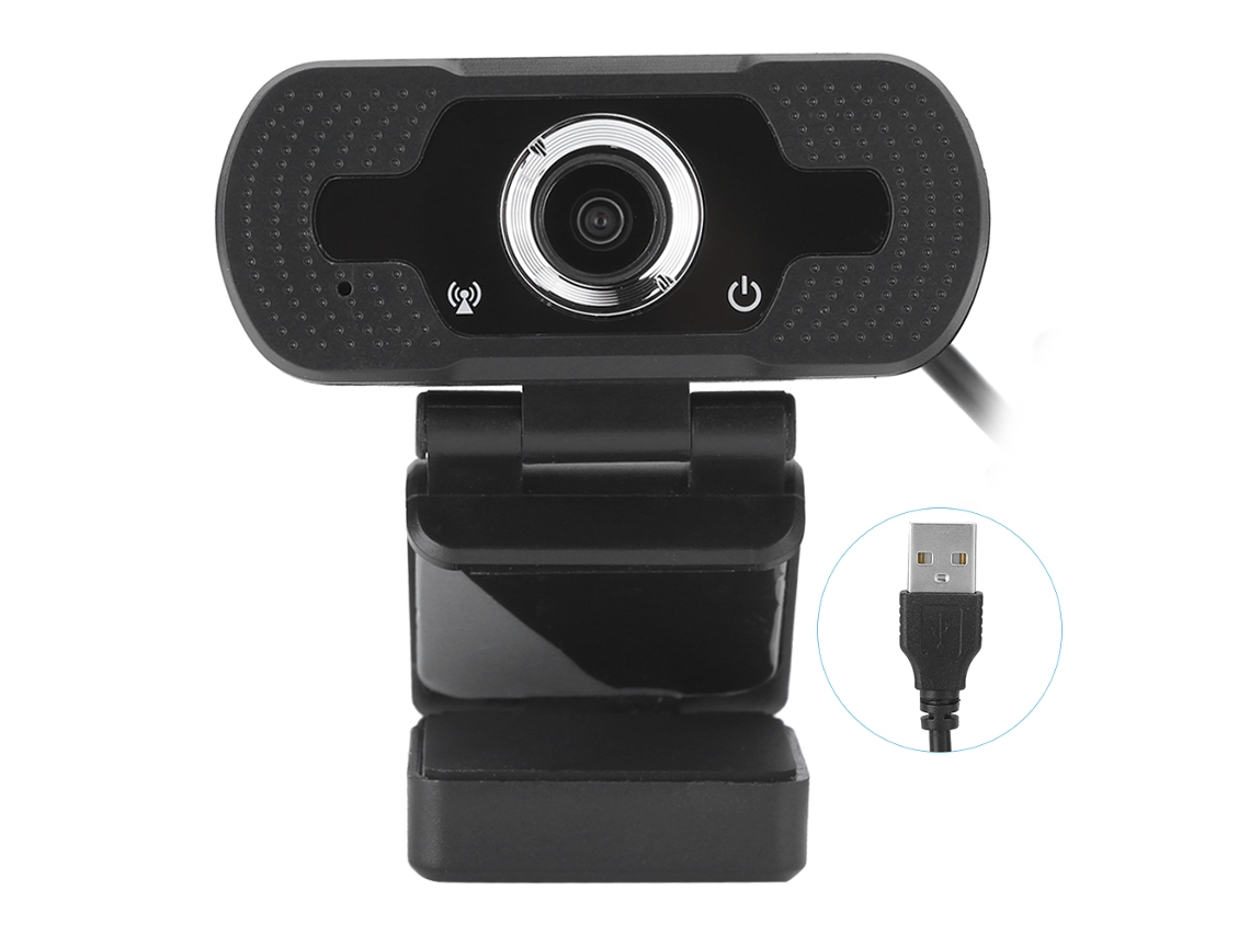 Câmera Para Computador (microfone Integrado Em Hd 1080p) Acessório Para Chamadas De Vídeo Plug And Play Usb Para Desktop E Notebook
