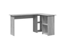 Maison Exclusive - Escritorio Gris Sonoma 142 X 102 X 73 Cm Madera De Ingeniería