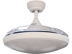 Ventilador de Techo CRISTALRECORD Nuba Blanco (58 W - Diámetro 78 cm)