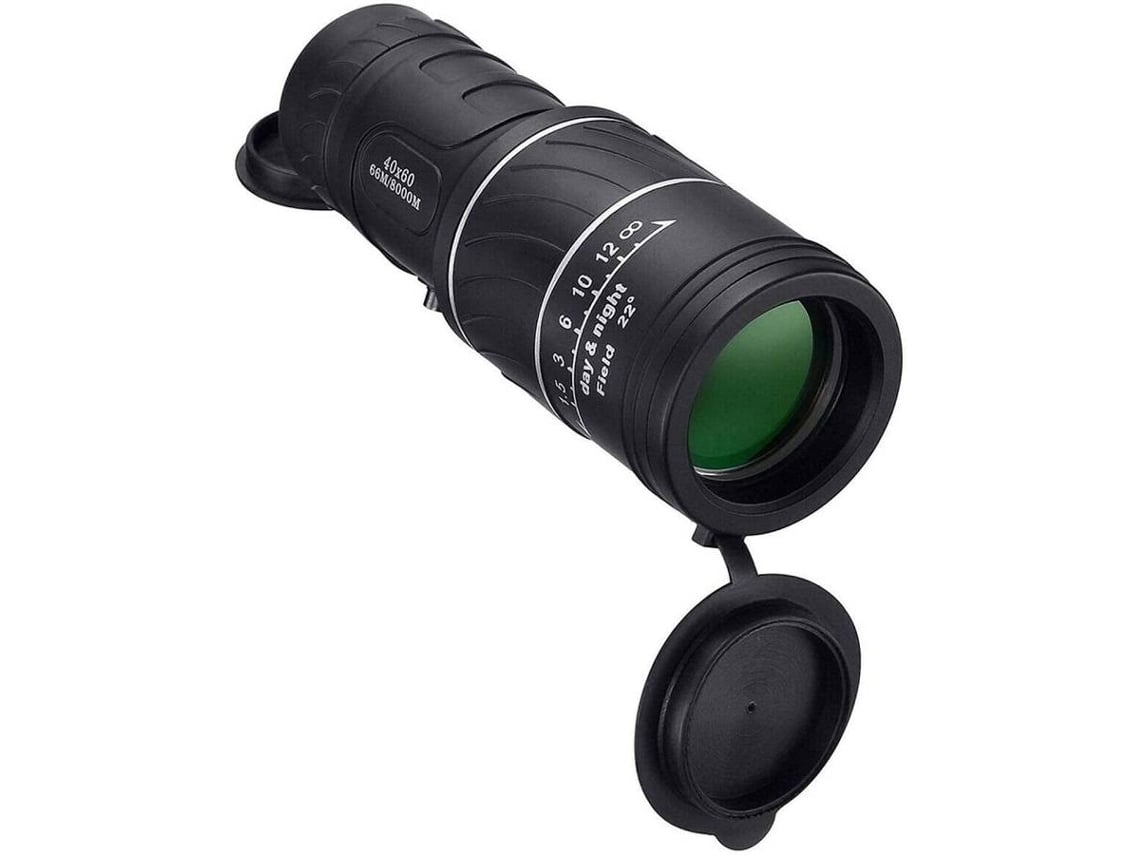 Prismáticos ENKERS 48X HD Starscope Monocular con soporte para teléfono inteligente y trípode Impermeable Observación de aves Camping Cam-Negro