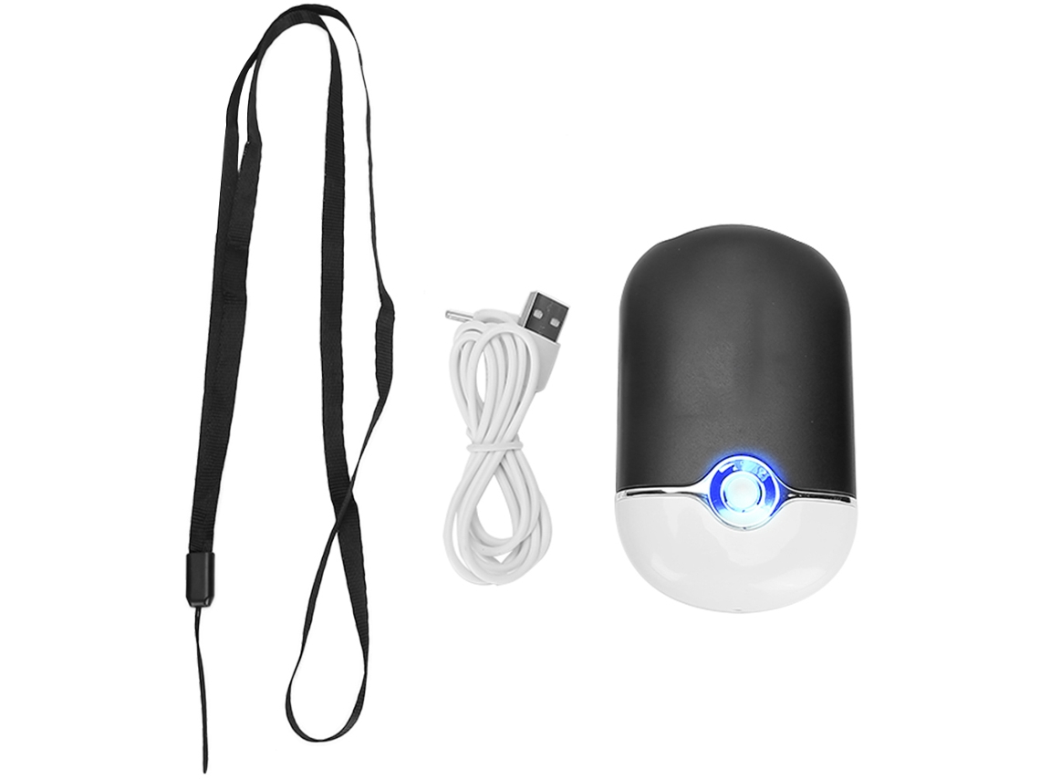 Secador de uñas y pestañas multifuncional portátil USB negro