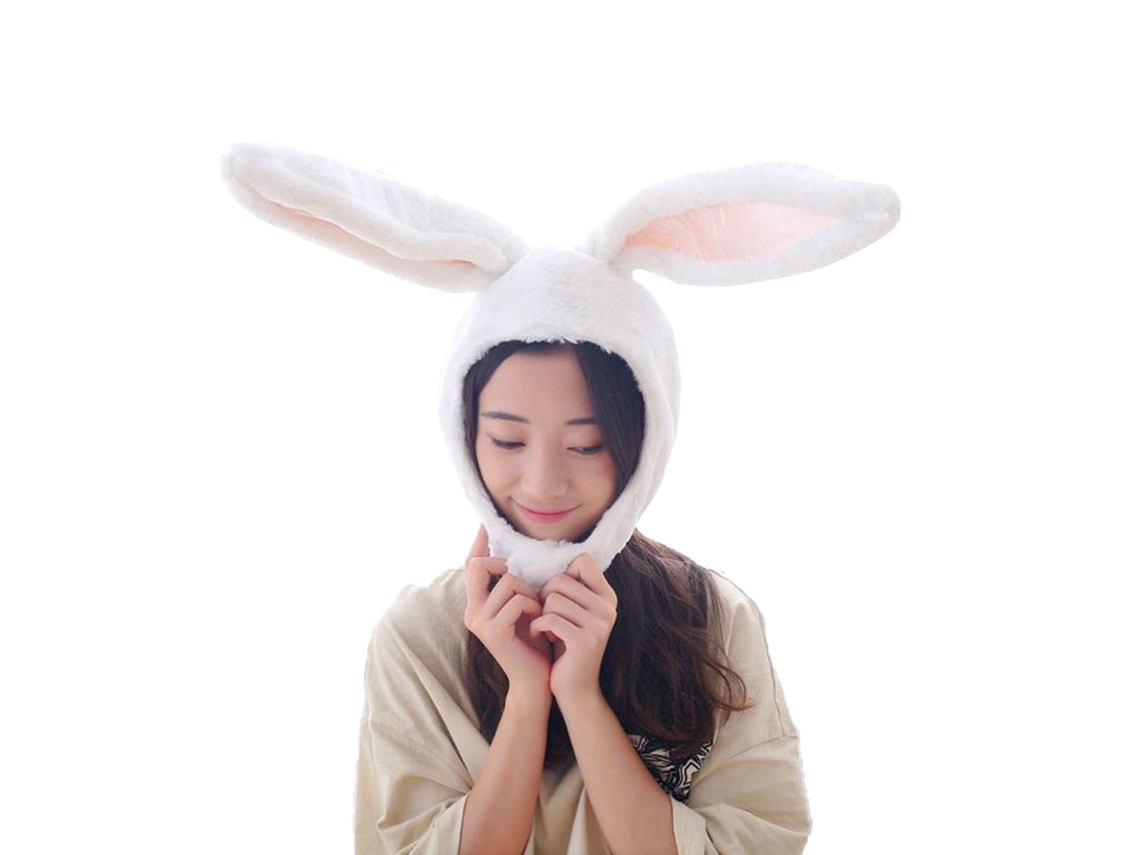 Ats-gorro De Peluche Cariño Caliente Suave Conejo Accesorios Para Fotos Mujeres Niñas Disfraces Fiestas Festivales Blanco