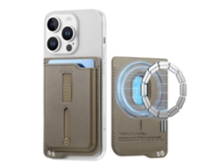 Cartera de cuero Magsafe para iPhone 12/13/14/15/16/17 Gris Hexinyigjly