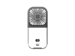 Ventilador Portátil (negro) - Silencioso - Plegable - Velocidad Del Viento Ajustable - Con Pantalla Digital - Batería De 3000 Mah
