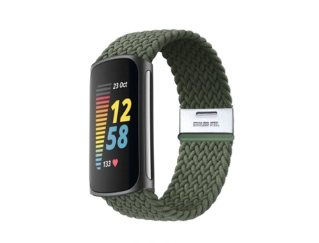 Correa Solo loop para Fitbit by Google Charge 5 Verde