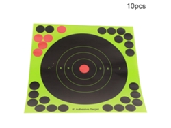 Dianas Adhesivas Fluorescentes Que Brillan En La Oscuridad Para Pistolas Y Rifles, Papel De Alta Visibilidad, 20 Cm.