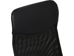 Silla de Escritorio Operativa MITSAI Roma Negro (Brazos Fijos - Malla)