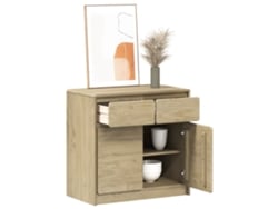 Aparador Sauda Madera Maciza Pino Roble 80x43x75,5 Cm
