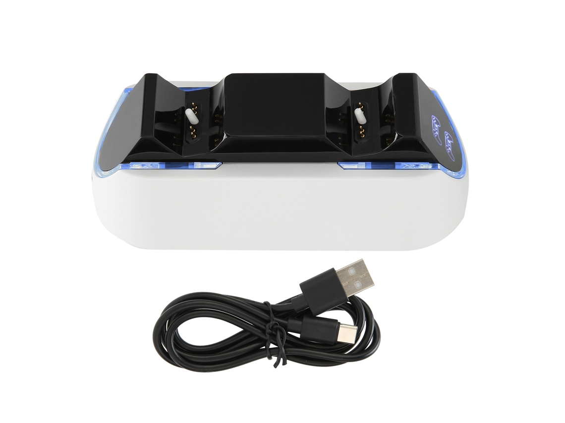 Estación De Carga Para Mando De Ps5. Base De Carga Para Mando Con Adaptador De Ca De Carga Rápida