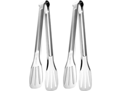 Pinzas de cocina, juego de 2 piezas en acero inoxidable 304, duraderas y resistentes, ideales para barbacoas y bufés.