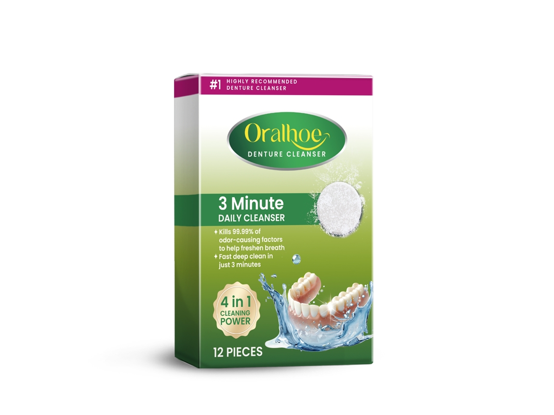 Pastillas de limpieza dental para prótesis dentales: eliminan el sarro y las manchas.
