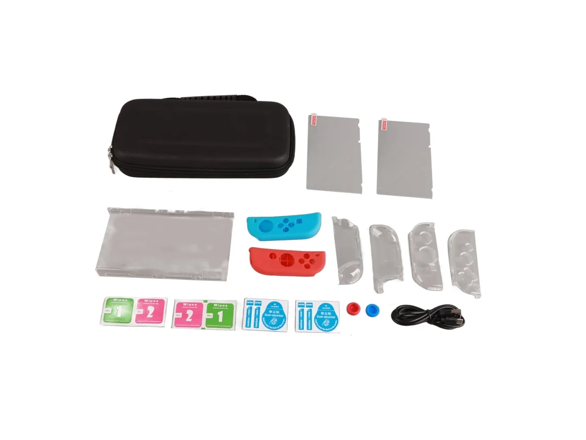 Kit De Funda Protectora Con Protector De Pantalla Y Protectores Para Los Pulgares Para Switch