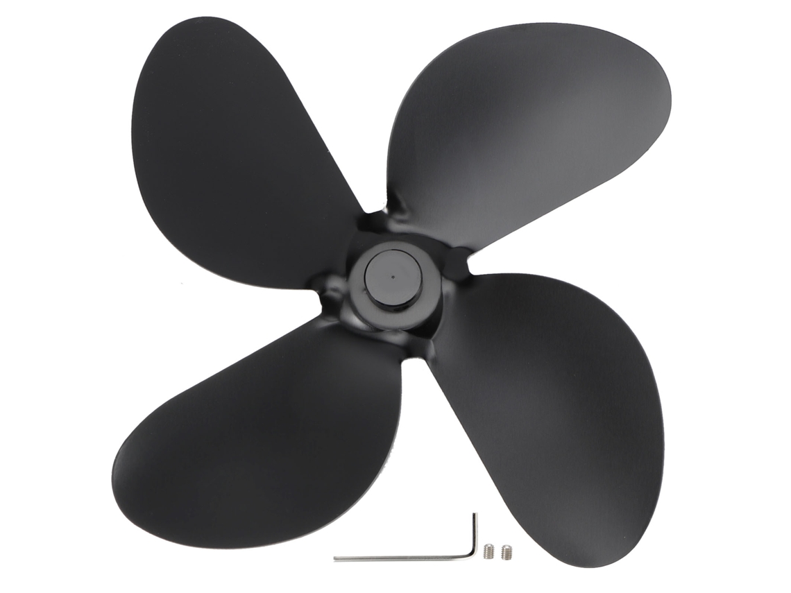 Aspa de ventilador para invernadero, 4 aspas, repuestos, color negro.