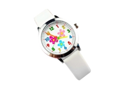 Reloj infantil con movimiento de cuarzo y estampado floral. GOKOCO
