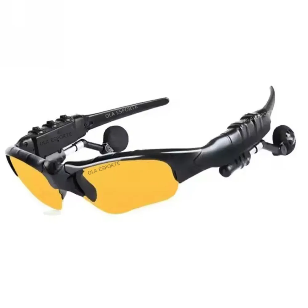 Gafas De Audio Bluetooth Inteligentes (amarillas), Para Deportes Al Aire Libre Y Ciclismo, Con Sonido Envolvente Y Función De Llamada.
