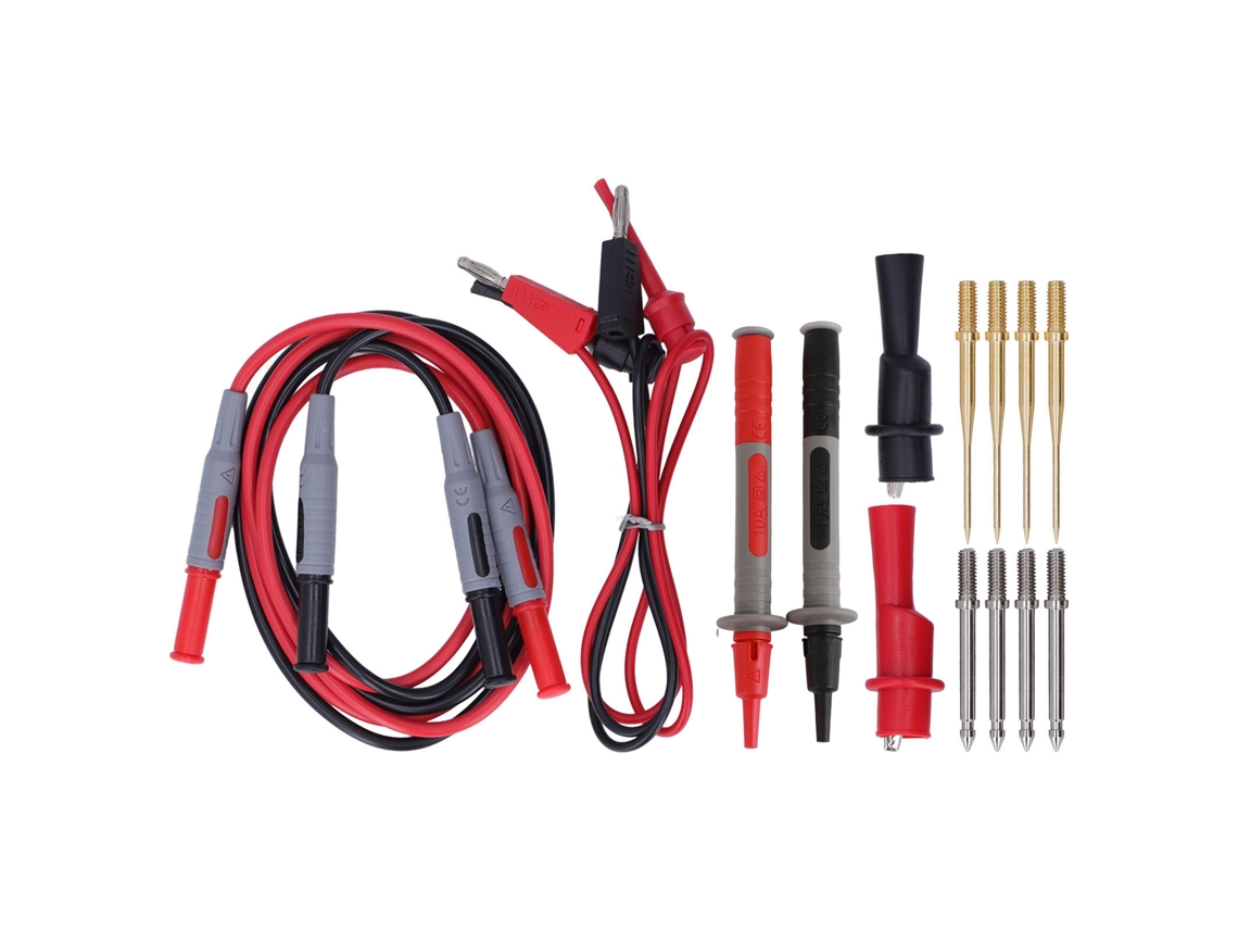Kit De Prueba Para Multímetro Con Cables, Ganchos, Puentes De Cocodrilo Y Sondas Jt8012