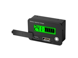 Teste De Capacidade De Bateria Voltímetro Digital 8-30vdc Com Alarme De Baixa Tensão