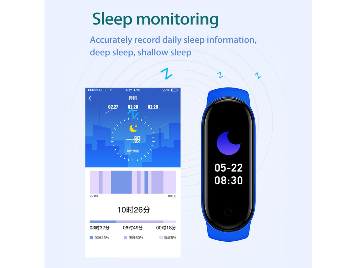Pulsera Inteligente M6 Con Monitor De Frecuencia Cardíaca Y Presión Arterial, Clasificación Ip67, Compatible Con Android E Ios.