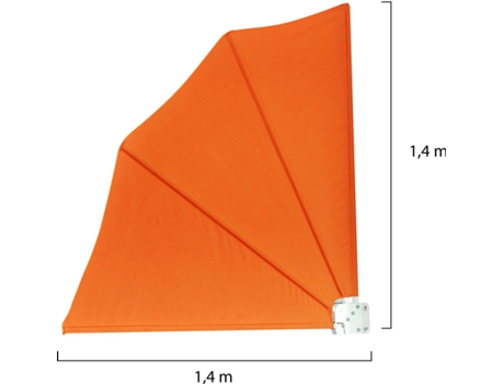 Toldo Lateral SMARTSUN (Naranja - 1,4x1,4m)