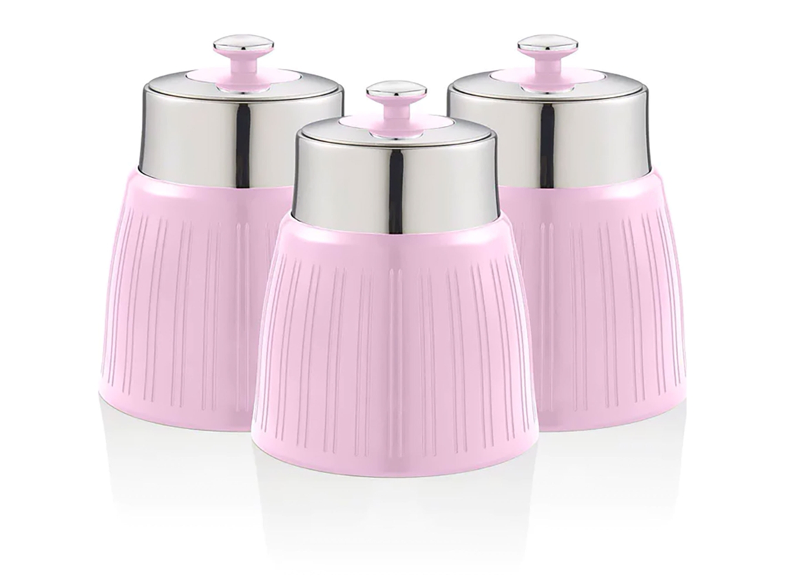 Botellas de Cocina SWAN 1,2L (15,6 x 15,6 x 17,3 cm - Plástico/Acero Inox. - Rosa)