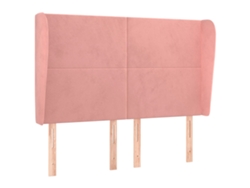 Maison Exclusive - Cabecero Con Orejas De Terciopelo Rosa 147x23x118/128 Cm